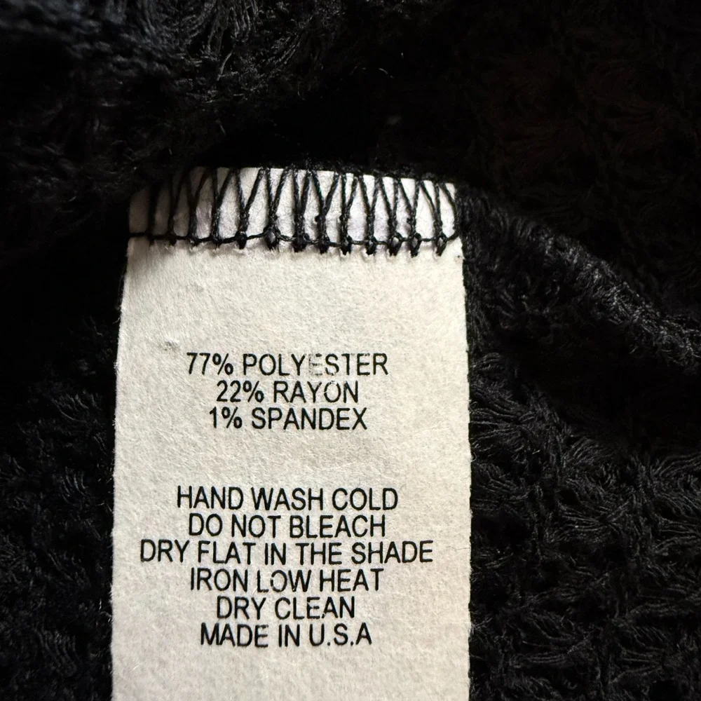 Women's Tunic Pullover Black‎ Cowl Neck small